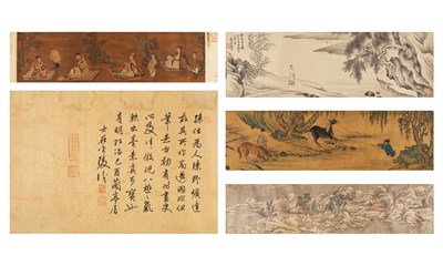 Lot 535 - Five Chinese School Paintings and Calligraphy