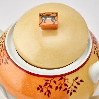 Lot 363 - Hermes "Africa" Pattern Porcelain Partial Tea Set