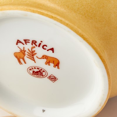 Lot 363 - Hermes "Africa" Pattern Porcelain Partial Tea Set