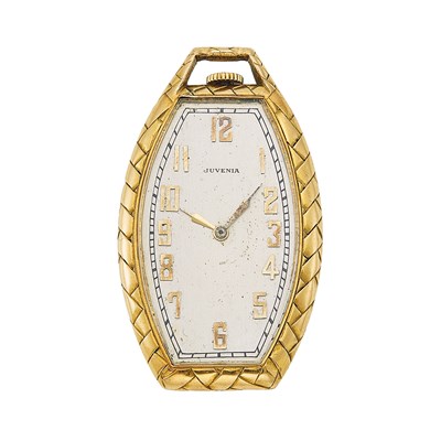 Lot 1008 - Juvenia Gold and Cultured Pearl Watch Pendant