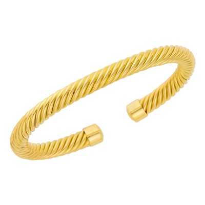 Lot 131 - David Yurman Fluted Gold Bangle Bracelet