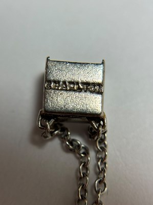 Lot 172 - Charlton & Co. Double Strand Platinum and Diamond Chain Necklace