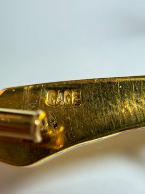 Lot 109 - Elizabeth Gage Gold and Diamond Leaf Brooch