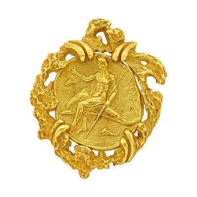 Lot 178 - Gold Poseidon Pendant-Brooch
