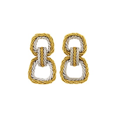 Lot 40 - Buccellati Pair of Two-Color Gold Doorknocker Earclips