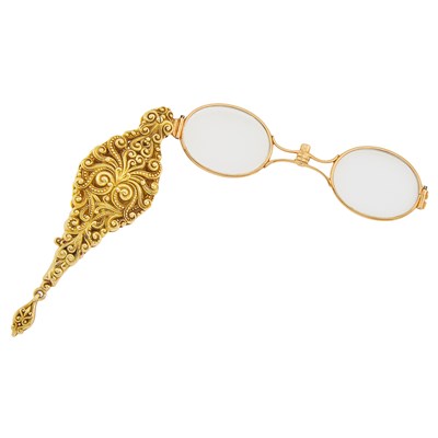 Lot 1015 - Antique Two-Color Gold Lorgnette