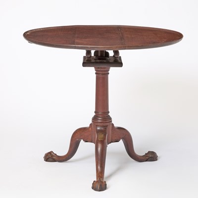 Lot 367 - Chippendale Walnut Tilt-Top Tea Table