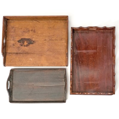 Lot 378 - Three Wooden Trays