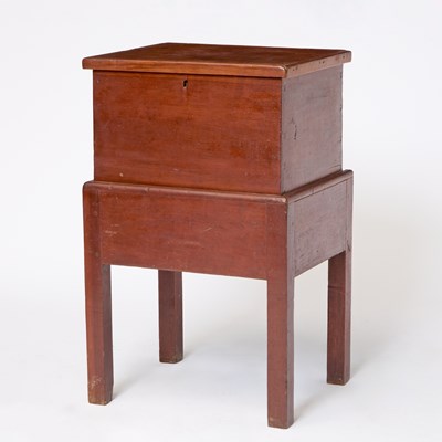 Lot 379 - Cherry Sugar Chest on Stand