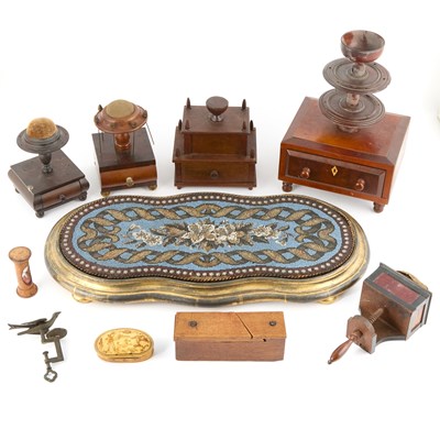 Lot 498 - Group of Wooden Sewing and Folk Art Items