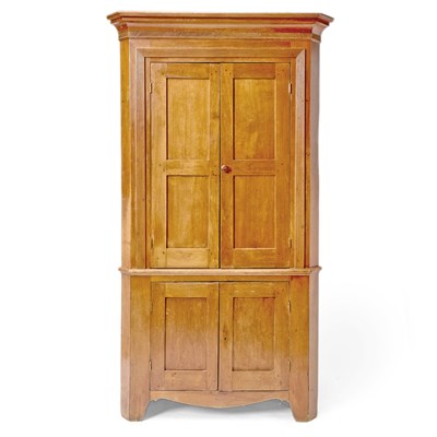 Lot 427 - Federal Walnut Corner Cupboard