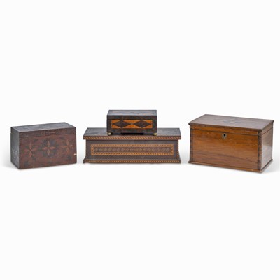 Lot 49 - Four Star Inlaid Wood Boxes