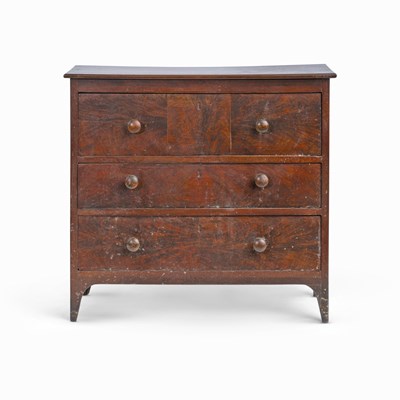 Lot 50 - Federal Style Miniature Inlaid Mahogany Chest of Drawers