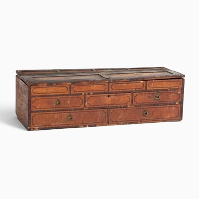 Lot 520 - Poplar and Mahogany Storage Chest