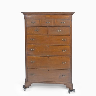 Lot Federal Inlaid Walnut Tall Chest of Drawers