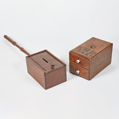 Lot 521 - Two Walnut Ballot Boxes