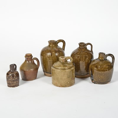 Lot 395 - Six Small Stoneware Jugs