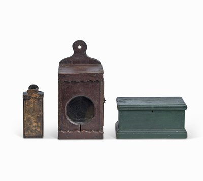 Lot 64 - Three Painted Wooden Boxes