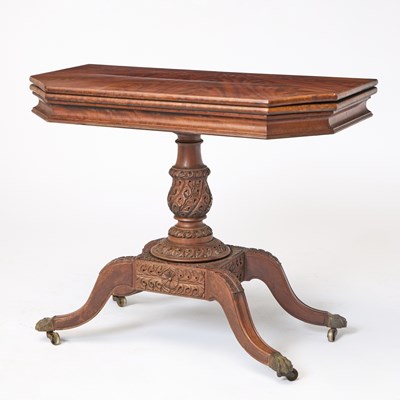 Lot 462 - Classical Mahogany Fold-Over Card Table