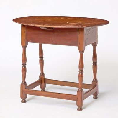 Lot 359 - Queen Anne Maple and Pine Oval Top Tap Table