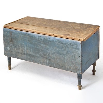 Lot 386 - Blue Painted Pine and Poplar Trunk