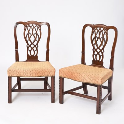 Lot 734 - Pair of George III Mahogany Side Chairs