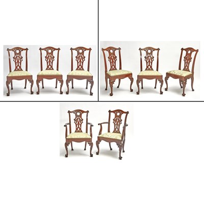 Lot 731 - Set of Six George III Mahogany Dining Chairs