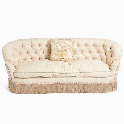 Lot 181 - Tufted Fringe Sofa