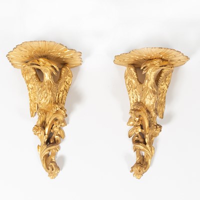 Lot 699 - Pair of George II Style Giltwood Wall Brackets