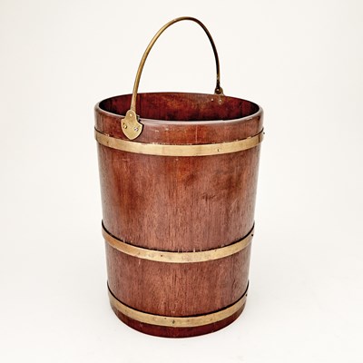 Lot 152 - Brass Bound Mahogany Bucket