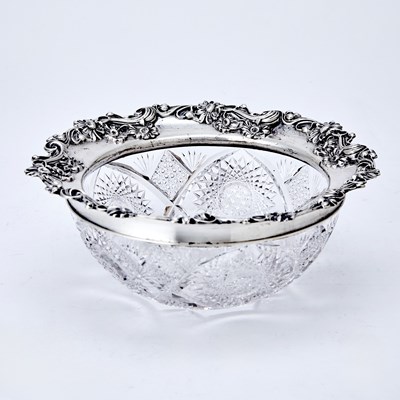 Lot 326 - American Sterling Silver Mounted Cut Glass Bowl