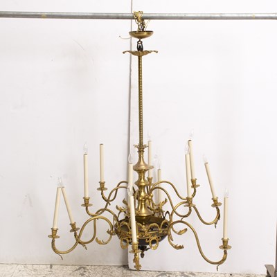 Lot 7 - Gilt Metal Six-Light Chandelier