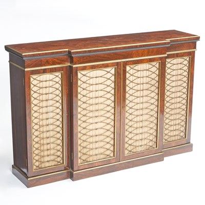 Lot 755 - Regency Brass-Mounted Rosewood Side Cabinet