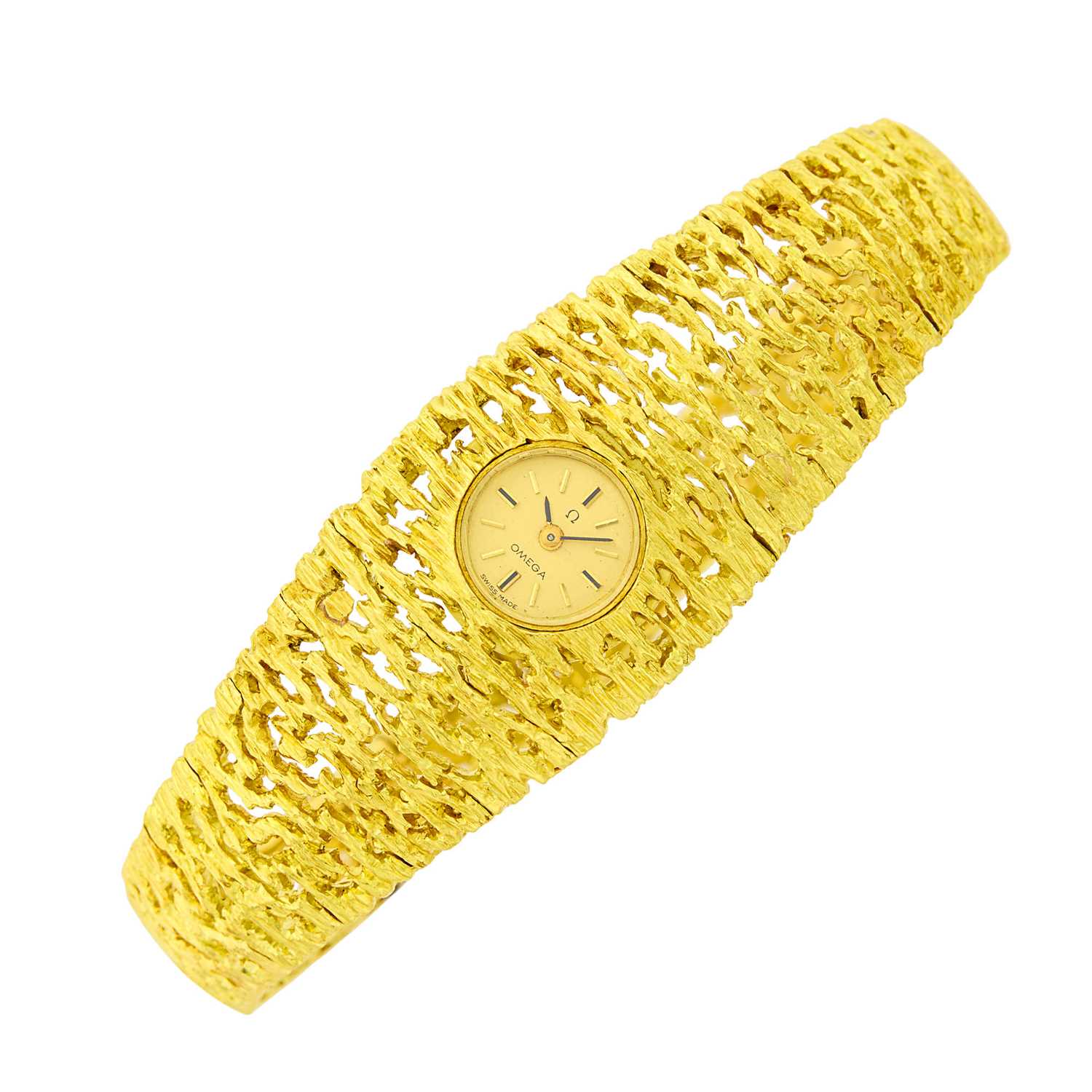 Lot 63 - Omega Gold Bracelet-Watch