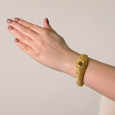 Lot 63 - Omega Gold Bracelet-Watch