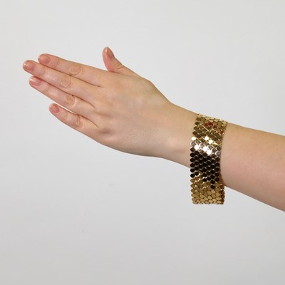 Lot 14 - Van Cleef & Arpels Wide Gold Bracelet, France
