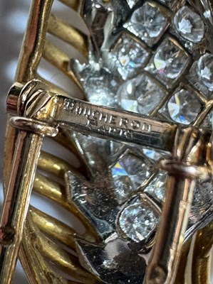 Lot 9 - André Vassort for Boucheron Paris Gold, Platinum and Diamond Clip-Brooch