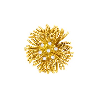 Lot 133 - Tiffany & Co. Gold and Diamond Sea Anemone Pendant-Brooch