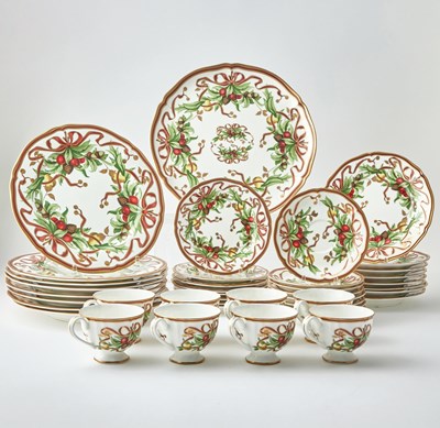 Lot 190 - Tiffany & Co. 'Tiffany Holiday' Porcelain Partial Dinner Service