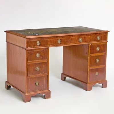 Lot 129A - George III Style Mahogany Double Pedestal Desk