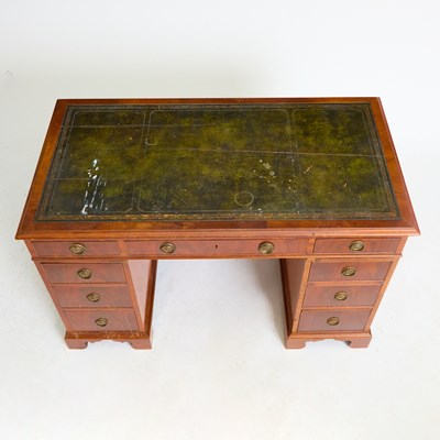Lot 129 - George III Style Mahogany Double Pedestal Desk