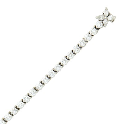 Lot 137 - Tiffany & Co. Platinum and Diamond 'Victoria' Bracelet