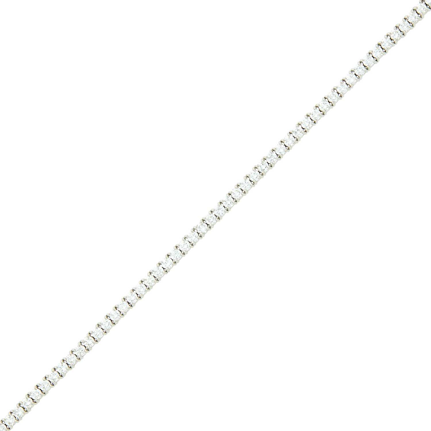 Lot 86 - Asprey Platinum and Diamond Bracelet