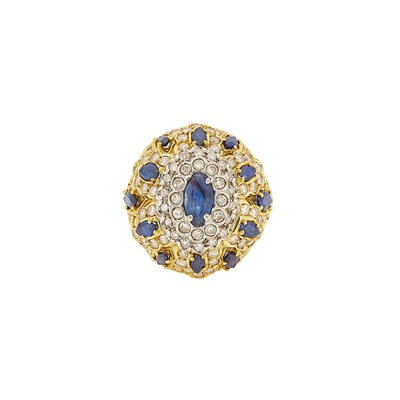 Lot 1240 - Gold, Sapphire and Diamond Ring