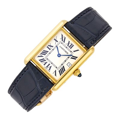 Lot 132A - Cartier Gold 'Tank' Wristwatch, Ref. 2441