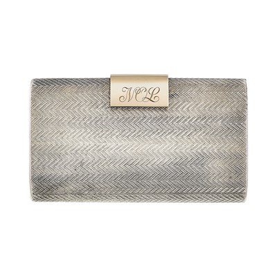 Lot 1216 - Cartier Silver and Gold Clutch Purse