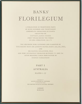 Lot 74 - A Complete Set of Banks' Florilegium