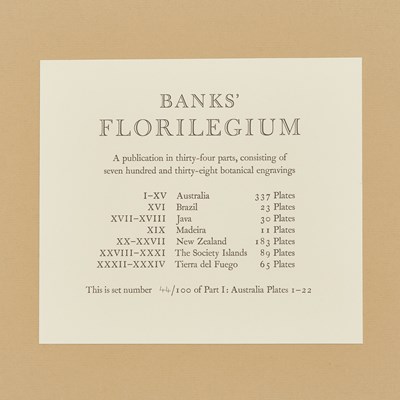 Lot 74 - A Complete Set of Banks' Florilegium