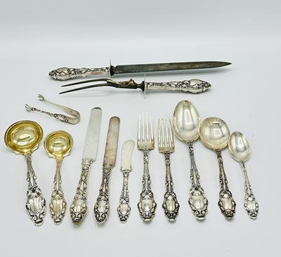 Lot 1176 - Gorham Sterling Silver "Virginiana" Pattern Flatware Service