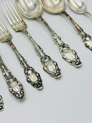 Lot 1176 - Gorham Sterling Silver "Virginiana" Pattern Flatware Service